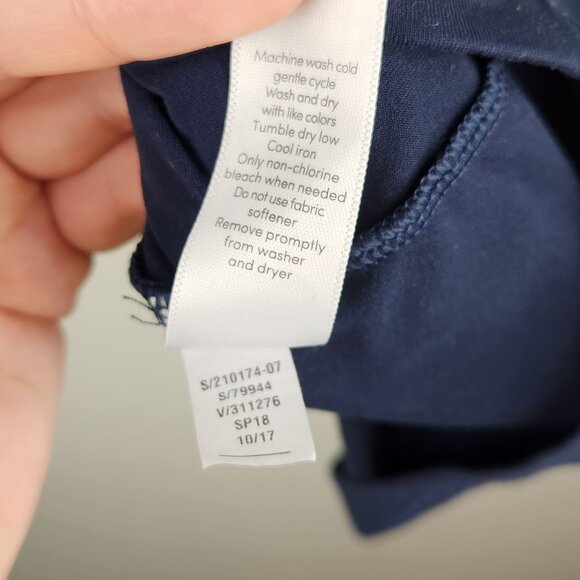 Athleta Navy Blue Mesh Chi Seamless Athletic Tank Top sz S - Picture 8 of 8